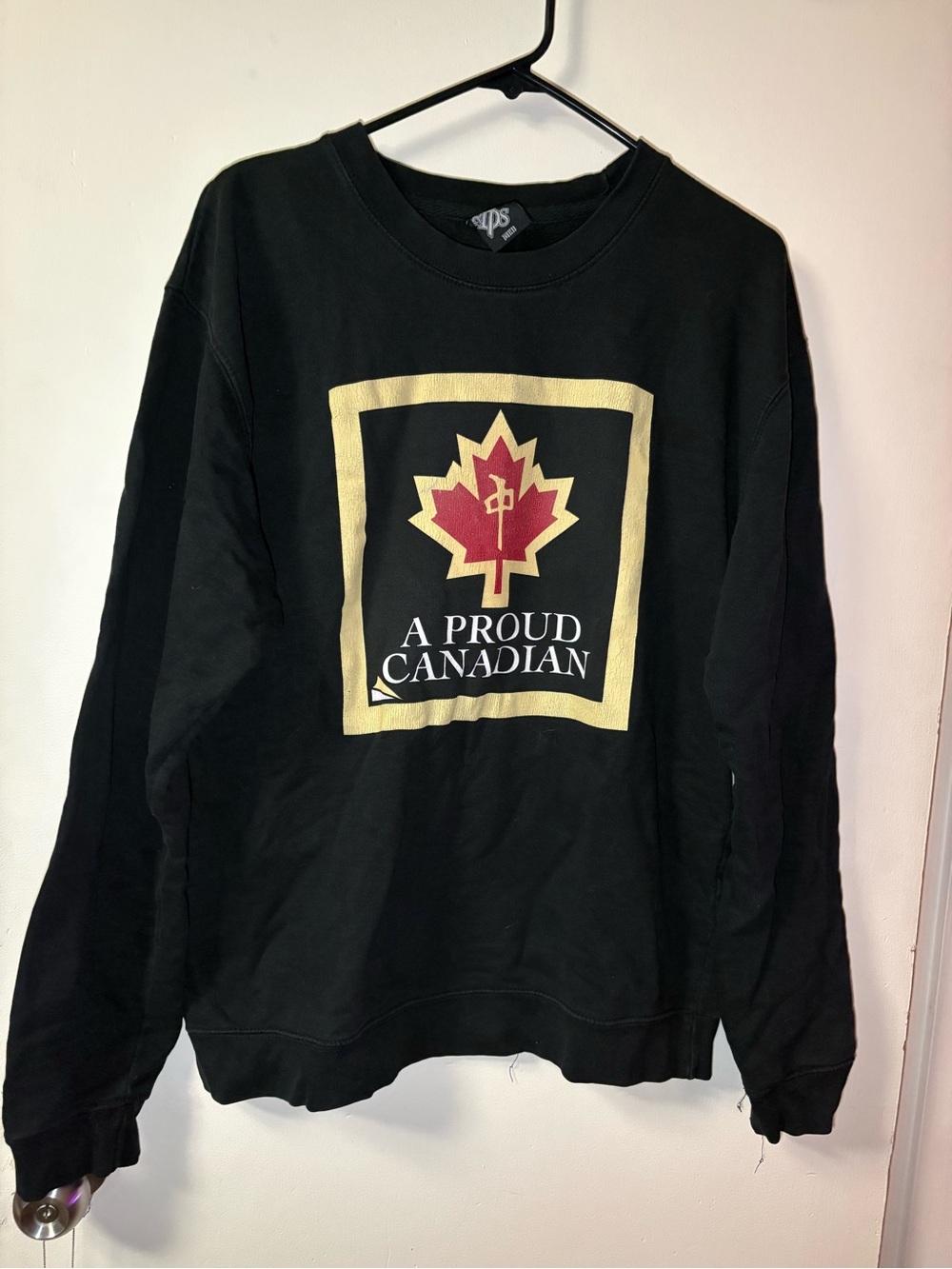 RDS BCrewneck Sweater with Red & Gold Maple Emblem